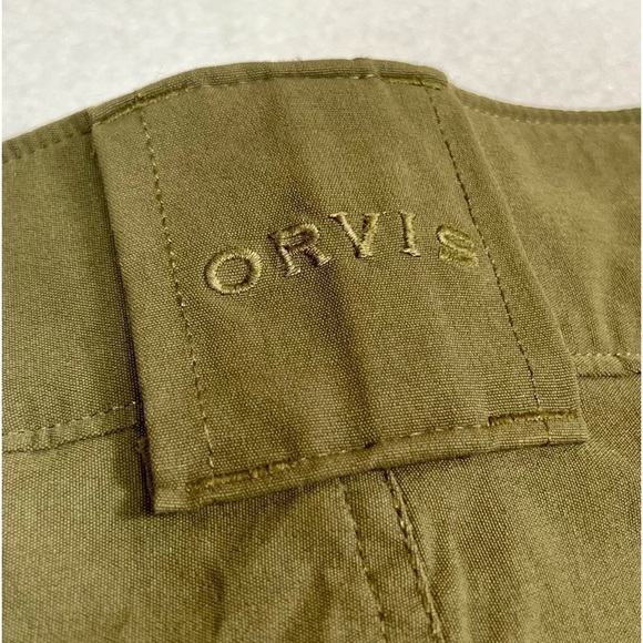 ORVIS Men’s Olive Night Green Cargo Shorts, Pockets Stretchy Size 40 Gorpcore - Picture 7 of 15
